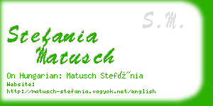 stefania matusch business card